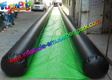 50m Single Lane Inflatable Water City Slides , Crazy Inflatable Splash Wet Slide