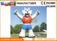 Oxford Cloth White Advertising Inflatables Man / Blow Up Cartoon Mascot