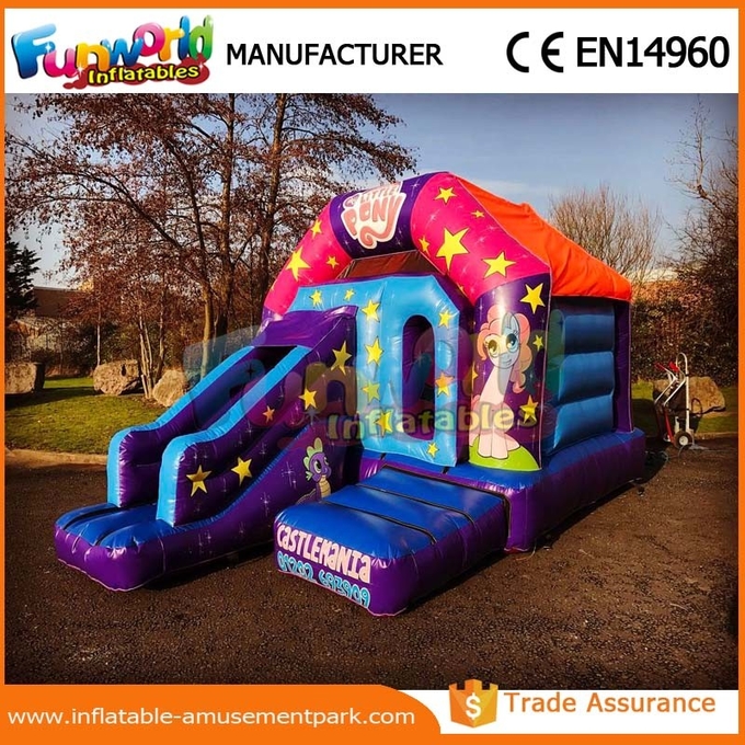 Customized Commercial Inflatable Bouncer Slide / Bouncy Castle Jumping House For Kids