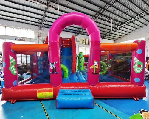 Plato Inflatable Bounce House Combo Park rozrywki Bouncy Castle Slide