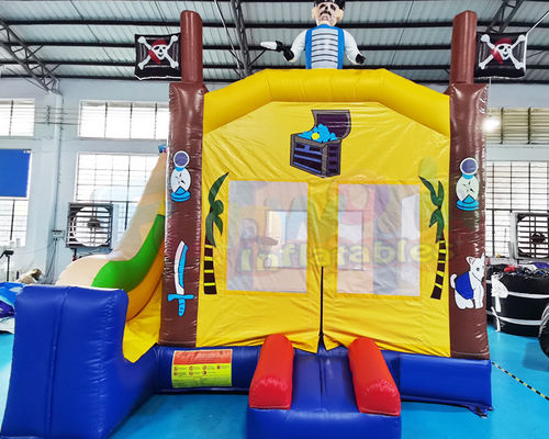 Podwórkowy nadmuchiwany bramkarz zjeżdżalnia statek piracki Bounce House